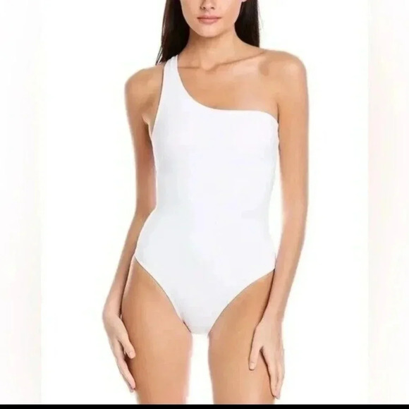 Andie Other - Andie Nantucket White One Shoulder 1pc swimsuit NWT Size XL​
